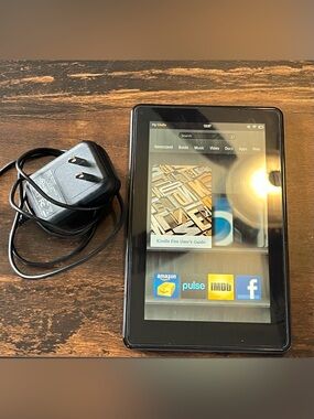 Amazon Kindle Fire Tablet in Black with Charger